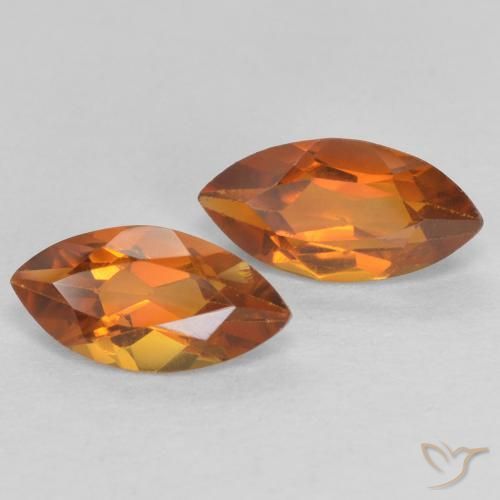 1.05 ctw Orange Citrine Stones, Natural Citrine in Marquise Facet Shape for Sale