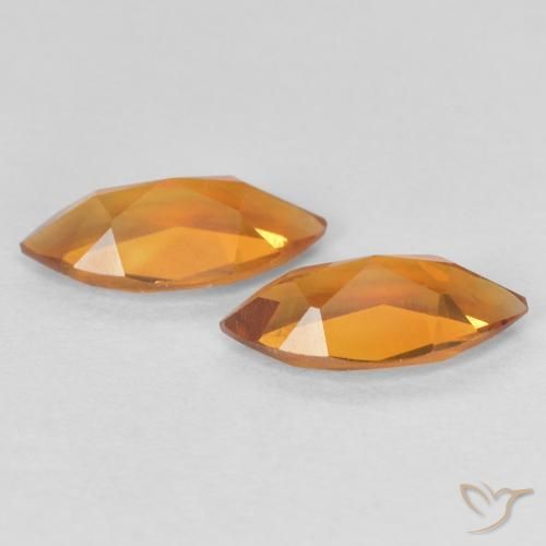 Citrine Gemstones in 8 x 4 mm (calibrated) Size for Sale, Citrine Stones in Yellowish Orange Color