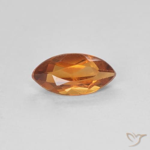 0.58 ct Golden Citrine Gemstone, Citrine Gem in Marquise Facet Shape for Sale.