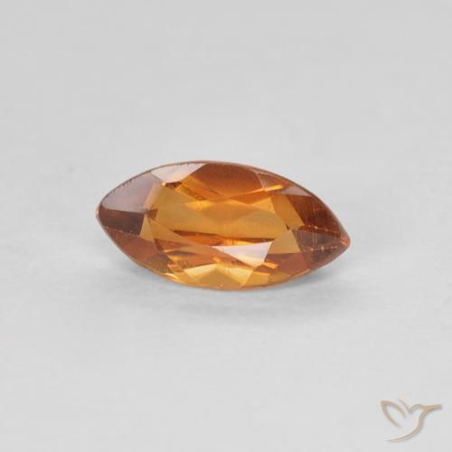 0.58 ct Golden Citrine Stone, Natural Citrine in Marquise Facet Shape for Sale