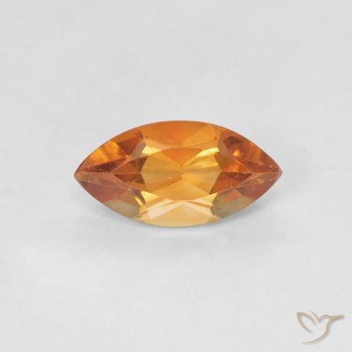 0.59 ct Orange Citrine, 8.3 x 4.3 mm Marquise Cut From Brazil, Photo A