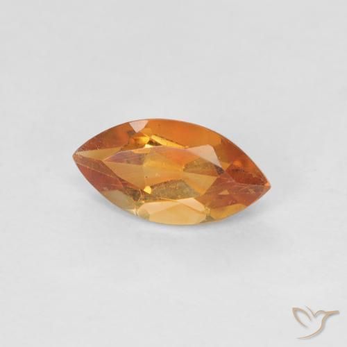 0.59 ct Orange Citrine Stone, Natural Citrine in Marquise Facet Shape for Sale