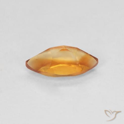 Citrine Gemstone in 8.3 x 4.3 mm Size for Sale, Citrine Stone in Deep Orange Color