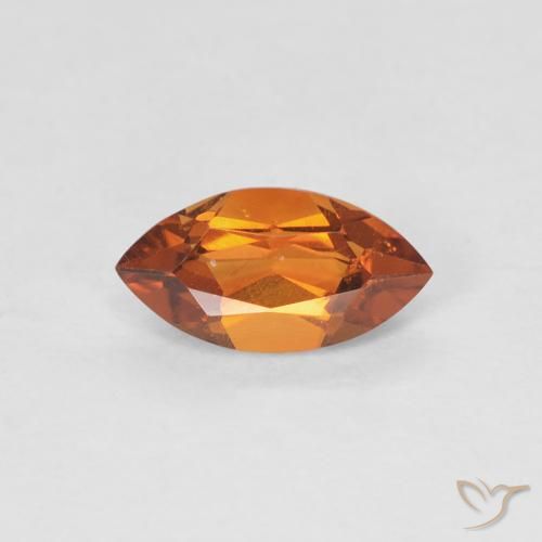 0.61 ct Orange Citrine, 8.2 x 4.3 mm Marquise Cut From Brazil, Photo A