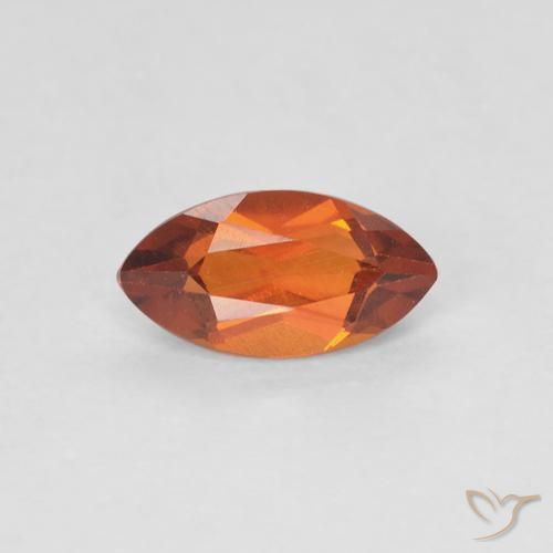 0.59 ct Orange Citrine, 8.1 x 3.3 mm Marquise Cut From Brazil, Photo A