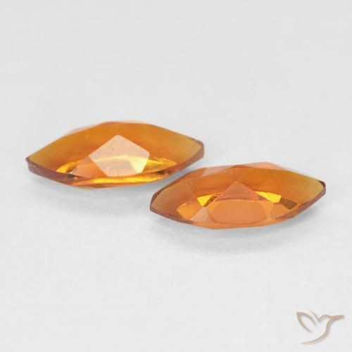 Citrine Gemstones in 8 x 4 mm (calibrated) Size for Sale, Citrine Stones in Medium Orange Color