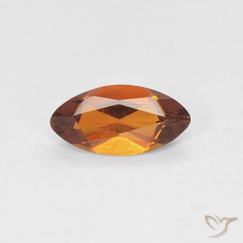 0.51 ct Orange Citrine, 8.1 x 4.1 mm Marquise Cut From Brazil, Photo A
