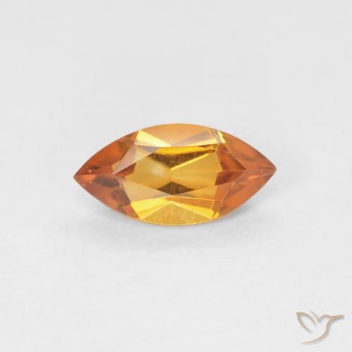 0.51 ct Orange Citrine, 8.1 x 4.1 mm Marquise Cut From Brazil, Photo A