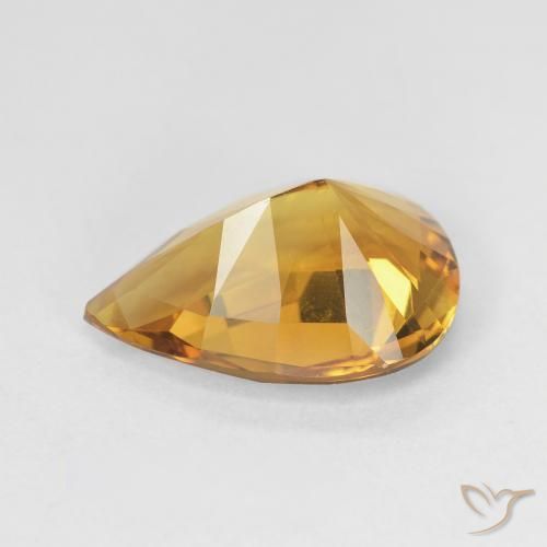 Citrine Gemstone in 14 x 10 mm (calibrated) Size for Sale, Citrine Stone in Golden-Brown Color