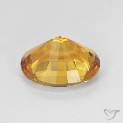 Citrine Gemstone in 12.6 x 10.3 mm Size for Sale, Citrine Stone in Golden Orange Color