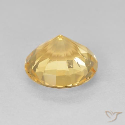 Citrine Gemstone in 10.5 mm Size for Sale, Citrine Stone in Medium Gold Color