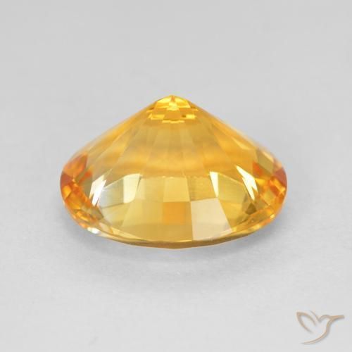 Citrine Gemstone in 12 x 10 mm (calibrated) Size for Sale, Citrine Stone in Medium Golden Color