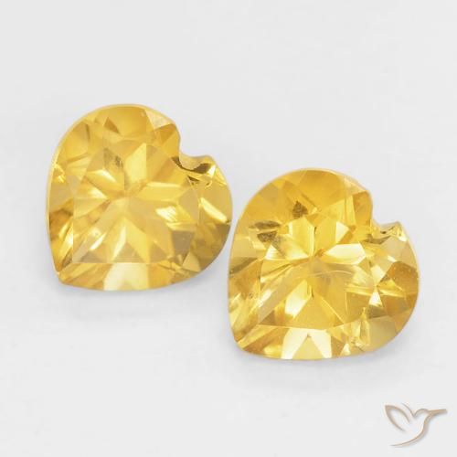 0.90ctw Natural Top Gold Citrine, Heart, VVS