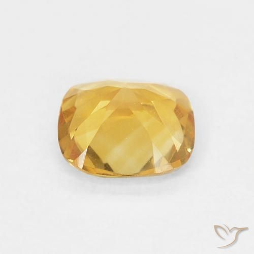Citrine Gemstone in 5 x 5 mm (calibrated) Size for Sale, Citrine Stone in Medium Gold Color