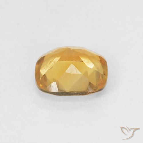 Citrine Gemstone in 5 x 5 mm (calibrated) Size for Sale, Citrine Stone in Light Orange-Gold Color
