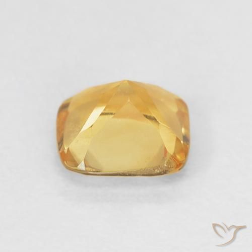 Citrine Gemstone in 5.3 x 5.2 mm Size for Sale, Citrine Stone in Medium Gold Color