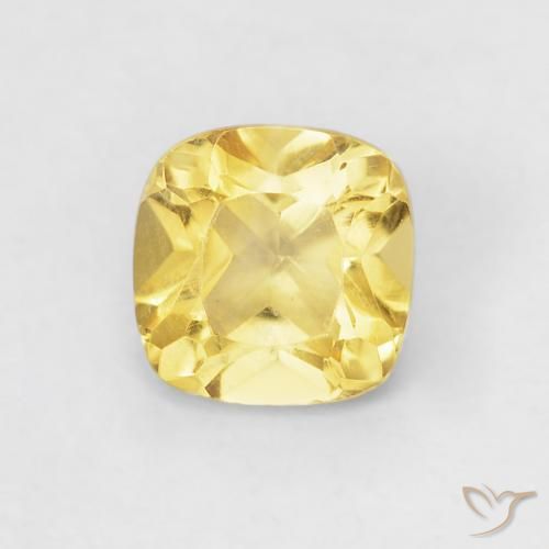 0,49 ct kissenschliff Citrin aus Brasilien, Größe: 5 x 5mm, Reinheit: VVS, Garantiert echter Edelstein, 1 Stück Citrin in Toskana Gelb Farbe, Mohs-Härte von 7 Geeignet für den täglichen Gebrauch im Schmuck, Sternzeichen Löwe, Photo A