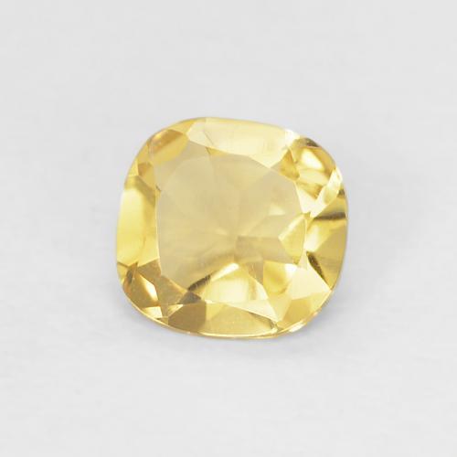 0.37 ct Yellow Citrine Stone, Natural Citrine in Cushion-Cut Shape for Sale