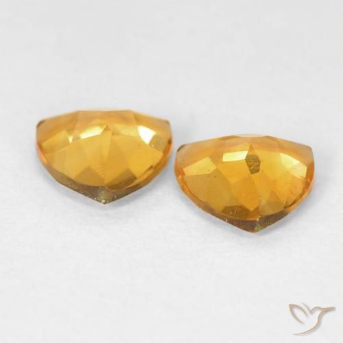 Citrine Gemstones in 6 x 6 mm (calibrated) Size for Sale, Citrine Stones in Medium Light-Golden Color