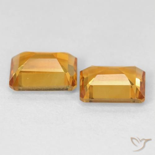 Citrine Gemstones in 8 x 6 mm (calibrated) Size for Sale, Citrine Stones in Deep Orange-Gold Color
