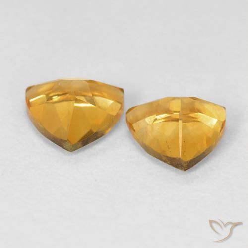 Citrine Gemstones in 6 x 6 mm (calibrated) Size for Sale, Citrine Stones in Dark Golden Color