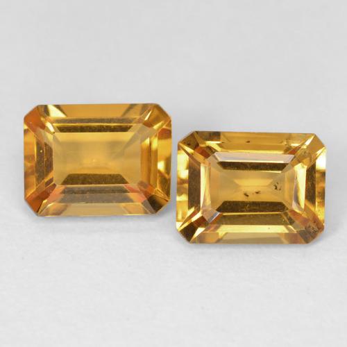 2.76 ct Yellow Citrine, 7.9 x 6 mm Octagon Cut From Brazil, Photo A