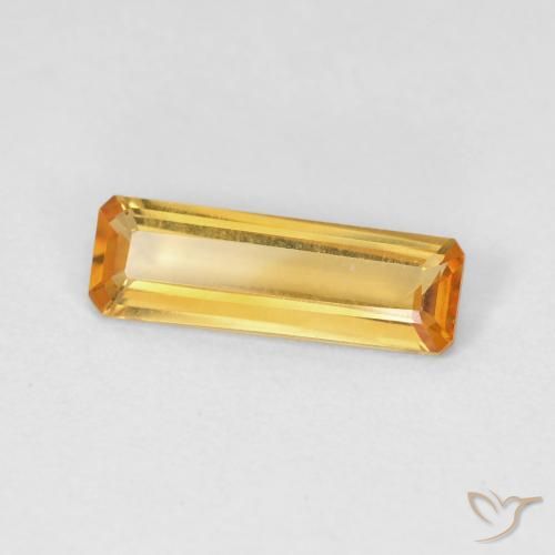 1.02 ct Golden Citrine Stone, Natural Citrine in Octagon Step Cut Shape for Sale