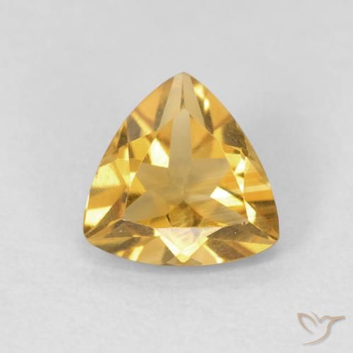 0.93ct Natural Deep Gold Citrine, Trillion, VVS-VS
