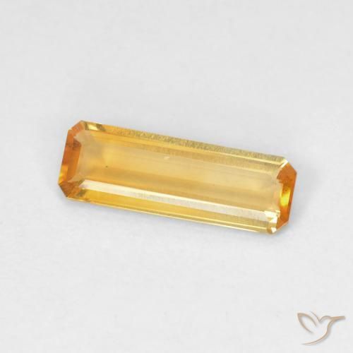 0.97 ct Golden Citrine Stone, Natural Citrine in Octagon Step Cut Shape for Sale