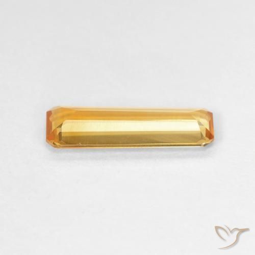 Citrine Gemstone in 12.1 x 4.2 mm Size for Sale, Citrine Stone in Deep Orange-Gold Color