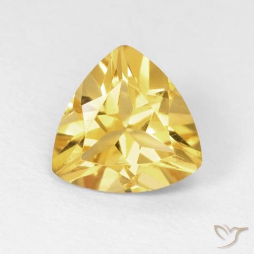 1.45ct Natural Bright Gold Citrine, Trillion, VVS-VS