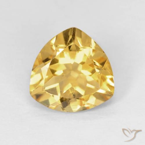 1.58ct Natural Top Gold Citrine, Trillion, VVS-VS