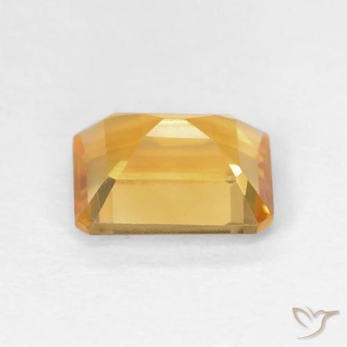 Citrine Gemstone in 8 x 6 mm (calibrated) Size for Sale, Citrine Stone in Medium Light Orange-Gold Color