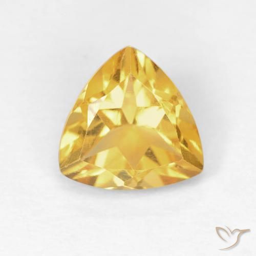 1.11ct Natural Medium Gold Citrine, Trillion, VS