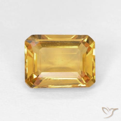 1.53 ct Yellow Citrine, 8 x 6.1 mm Octagon Cut From Brazil, Photo A