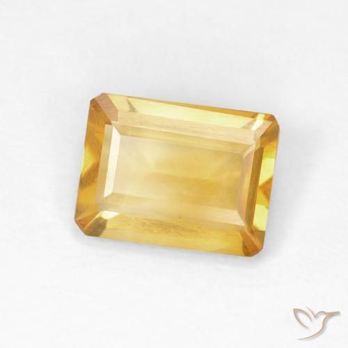 0.90 ct Golden Citrine Stone, Natural Citrine in Octagon Step Cut Shape for Sale