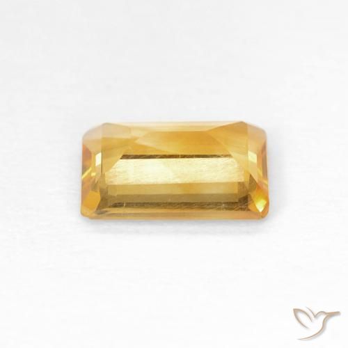 Citrine Gemstone in 7.6 x 5.7 mm Size for Sale, Citrine Stone in Medium Gold Color
