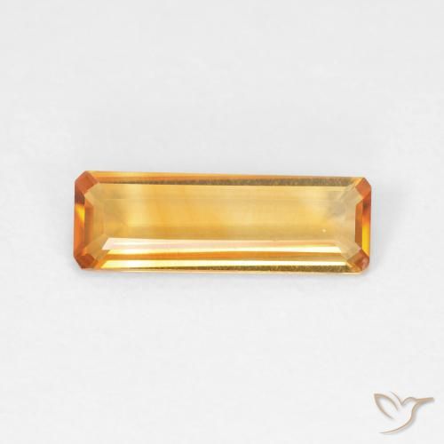 1.01ct Natural Orange-Gold Citrine, Emerald Cut, VVS-VS