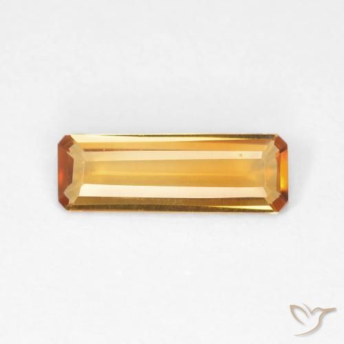 0.97ct Natural Orange-Gold Citrine, Emerald Cut, VVS-VS