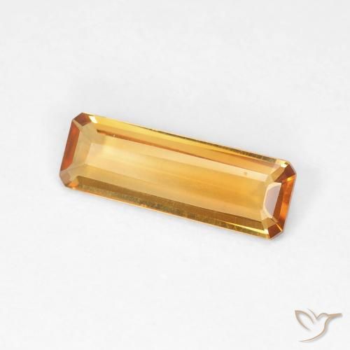 0.97 ct Golden Citrine Stone, Natural Citrine in Octagon Step Cut Shape for Sale