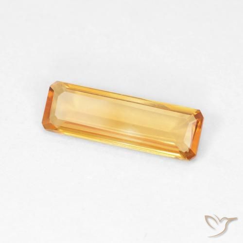 0.87 ct Golden Citrine Stone, Natural Citrine in Octagon Step Cut Shape for Sale