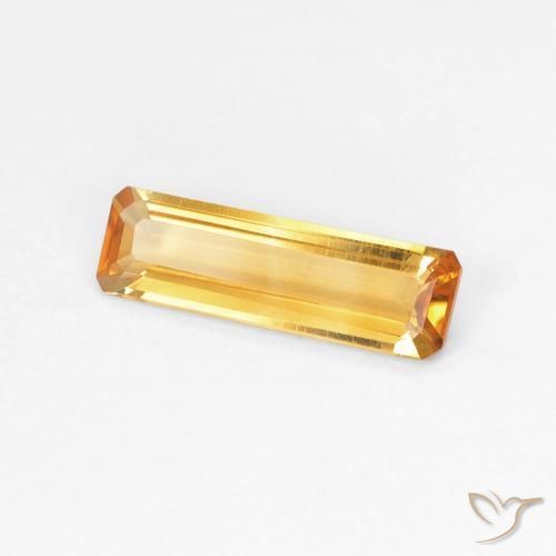 0.86 ct Golden Citrine Stone, Natural Citrine in Octagon Step Cut Shape for Sale