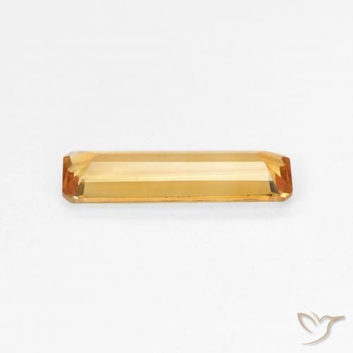 Citrine Gemstone in 11.9 x 3.8 mm Size for Sale, Citrine Stone in Medium Orange-Gold Color