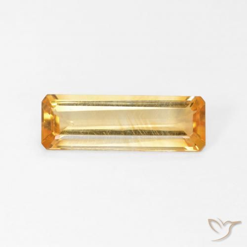 1.26ct Natural Orange-Gold Citrine, Emerald Cut, VVS-VS