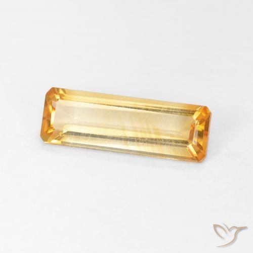 1.26 ct Golden Citrine Stone, Natural Citrine in Octagon Step Cut Shape for Sale