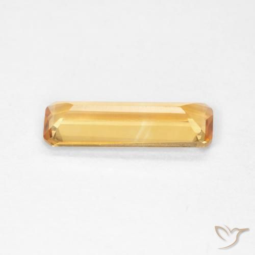 Citrine Gemstone in 12 x 4.2 mm Size for Sale, Citrine Stone in Dark Orange-Gold Color