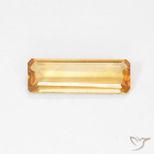 1.01 ct Golden Citrine Gemstone, Citrine Gem in Octagon Step Cut Shape for Sale.