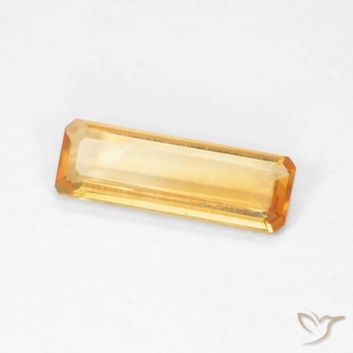 1.01 ct Golden Citrine Stone, Natural Citrine in Octagon Step Cut Shape for Sale