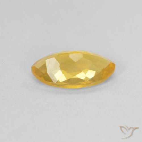 Citrine Gemstone in 9.1 x 5 mm Size for Sale, Citrine Stone in Golden Color