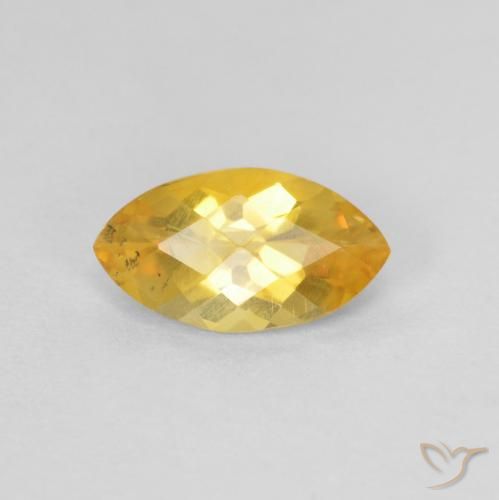 0.90ct Natural Medium Golden Citrine, Marquise, VS